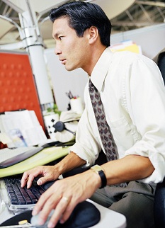 Man working at computer